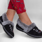 Ladies Skechers Too Cozy Meow Pajamas Black Faux Fur Slippers 33355/BLK
