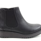 Heavenly Feet New Rolo Black Low Wedge Vegan Ankle Boots