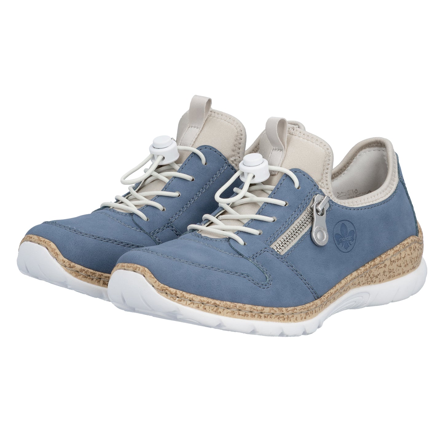 Womens Rieker Green Blue Elasticated Shoes N42G0