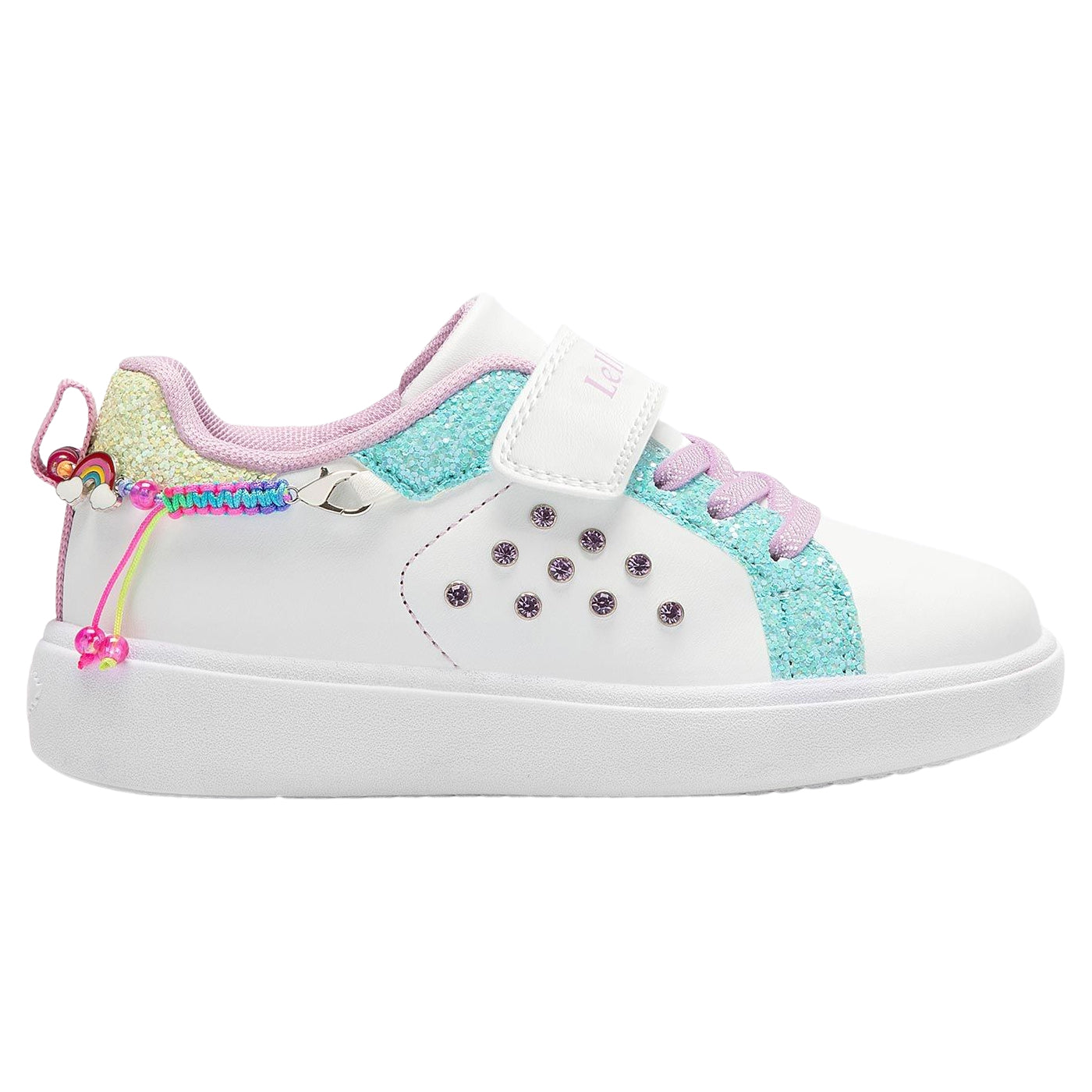 Lelli Kelly LK3410 (AX02) Gioiello White Multi Rainbow Bracelet Trainers