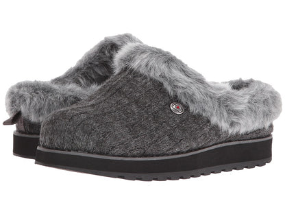 Skechers Women's Charcoal KEEPSAKES - ICE ANGEL Slippers (WIDE)