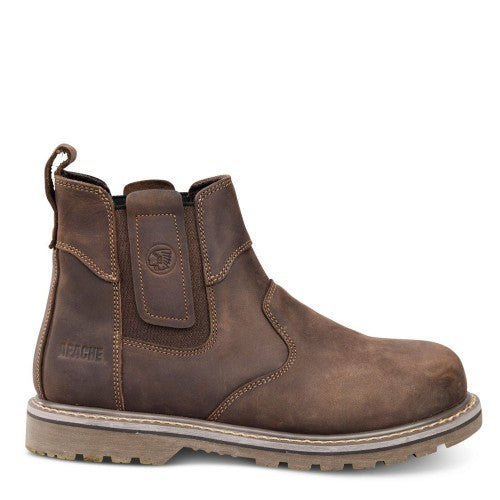Mens Apache Crater Brown Leather Safety Work Boots 13 UK