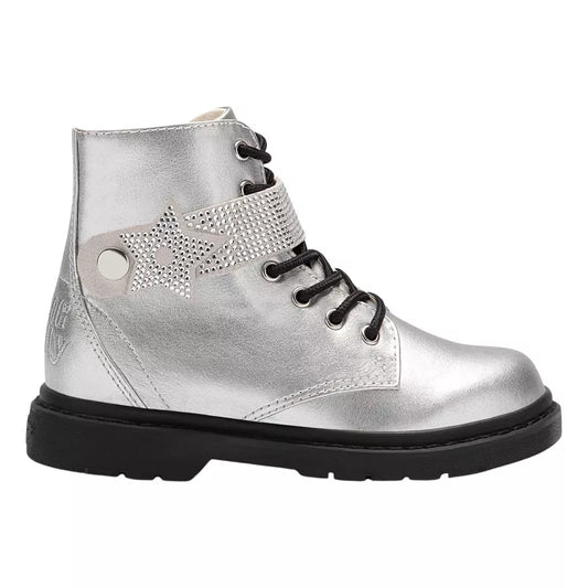 Lelli Kelly LK2330 (HH01) Stella Stellina Silver Metallic Diamante Star Ankle Boots
