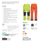 PULSAR® React Unisex Hi-Vis Waterproof Lightweight Overtrousers