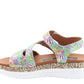 Heavenly Feet EmmaJane Floral Beige Womens Sandals