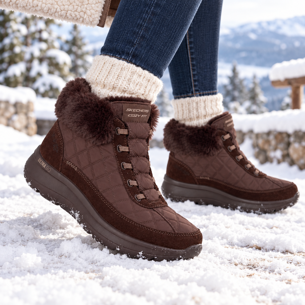 Skechers Womens Boots Slip-ins: On-The-GO Encore - Cozy Fit Maisie 144844