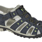 PDQ Mens Closed Toe Sports Walking Sandals Navy/Lime