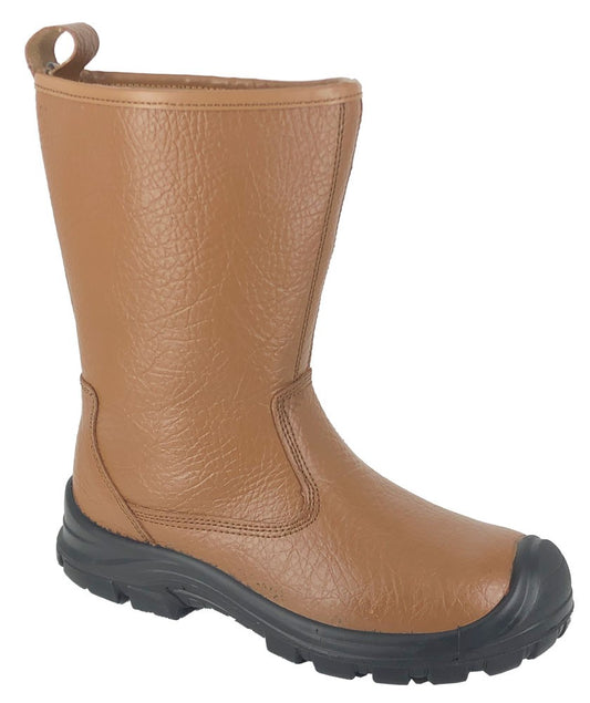 Grafters Brown Warm Lined Steel Toe Cap Safety Rigger Boots Wide Fit M041BSM