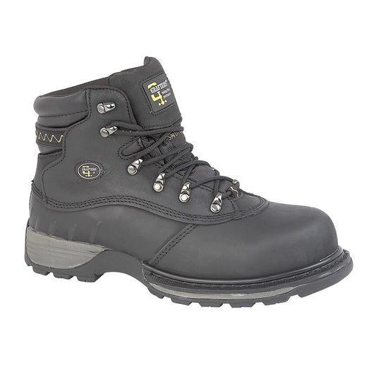 Mens Grafters Black Waterproof Safety Steel Toe Cap Hiker Work Boots M139A