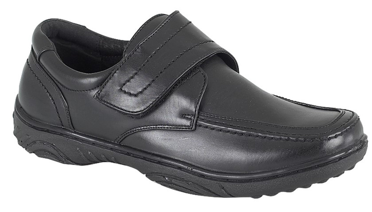 Mens Scimitar Touch Fastening Black Shoes M839A