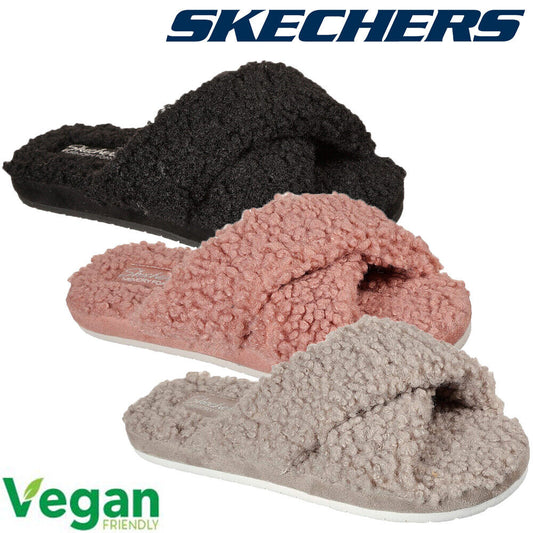 Skechers Womens Slippers Vegan Memory Foam Cozy Slide 167236