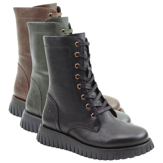 Heavenly Feet Martina5 Womens Mid-Leg Boots