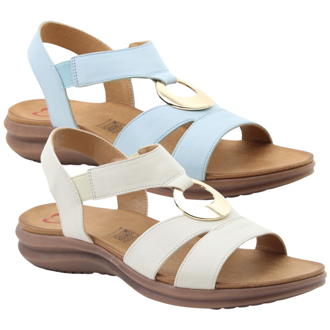 Heavenly Feet Womens Trace Vegan Lightweight Sandals
