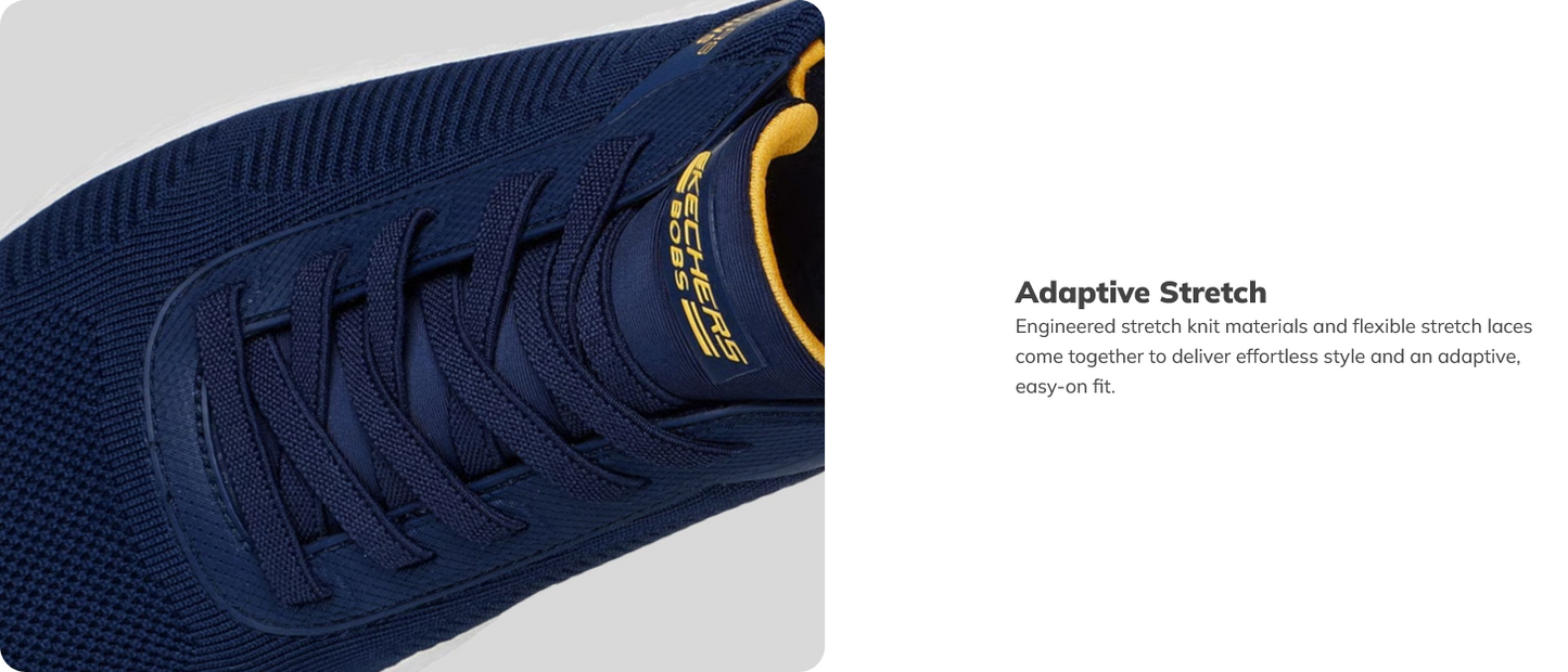 Skechers Slip-ins® Men's BOBS Sport Squad Chaos - Solid Step Navy Wide Fit Trainers 118312W/NVY
