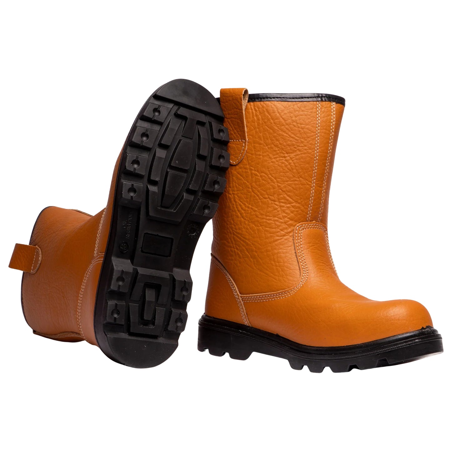 Grafters Steel Toe Safety Rigger Boots Black Tan M021