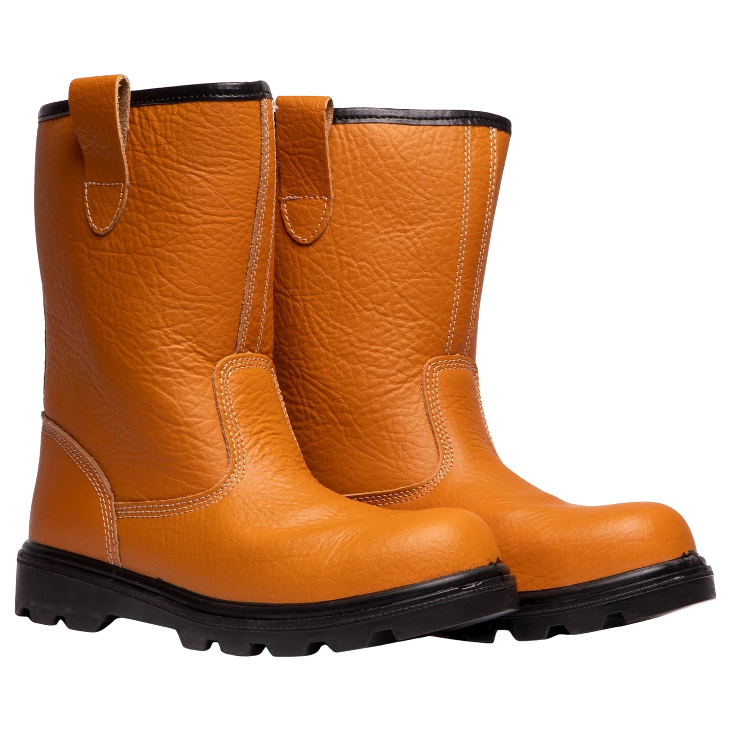 Grafters Steel Toe Safety Rigger Boots Black Tan M021