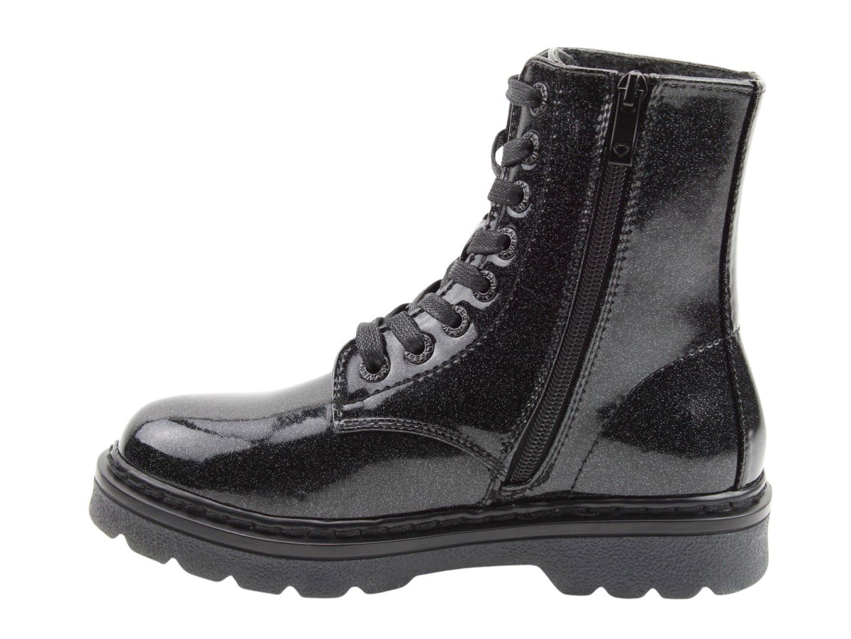 Heavenly Feet Women's Justina2 Glitter 8 Eyelet Ankle Boots