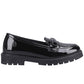 Hush Puppies Hazel Snaffle Black Patent SNR School Shoes