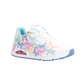 Skechers Kids Uno Gen 1 Butterfly Zooms White Multi Memory Foam Trainers Shoes
