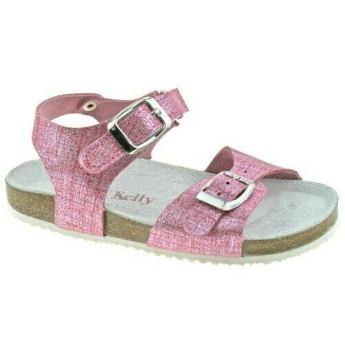 Lelli Kelly LK4584 (GC01) Rosa Glitter Pelle Lara Adjustable Strap Sandals