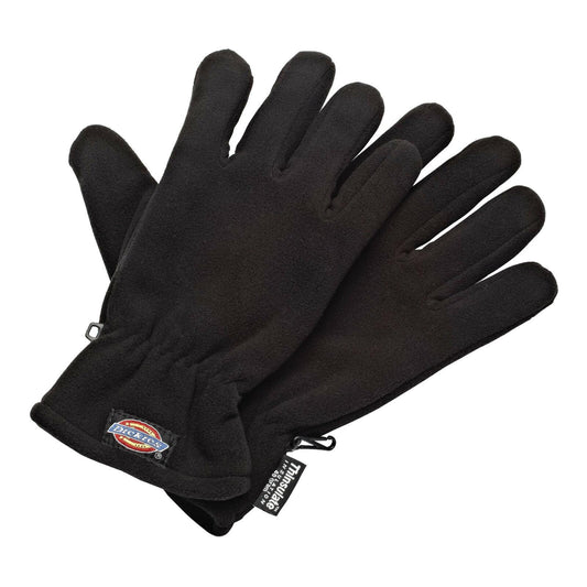 Dickies Mens Fleece Thinsulate Gloves In Dark Grey Or Black GL8000 One Size