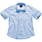 Ladies Dickies Oxford Weave Short Sleeve Work Shirt Button Front Blue SH64350