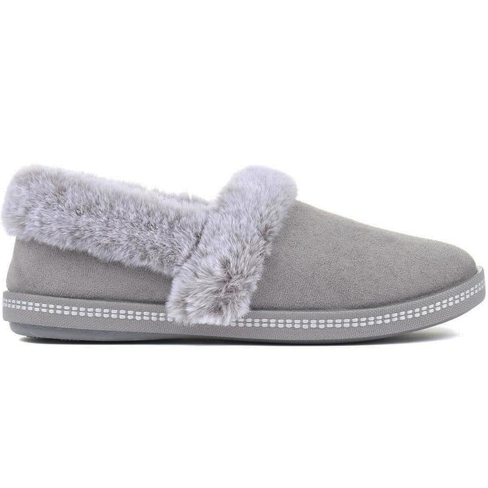 Ladies Skechers Cozy Campfire Team Toasty Charcoal Vegan Slippers 32777/CCL