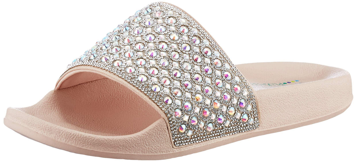 Ladies Skechers Pop Ups Femme Glam Sliders Slip On Sandals 119054/BLSH