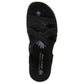 Ladies Skechers Reggae Slim Simply Stretch Black Vegan Sandals 163023
