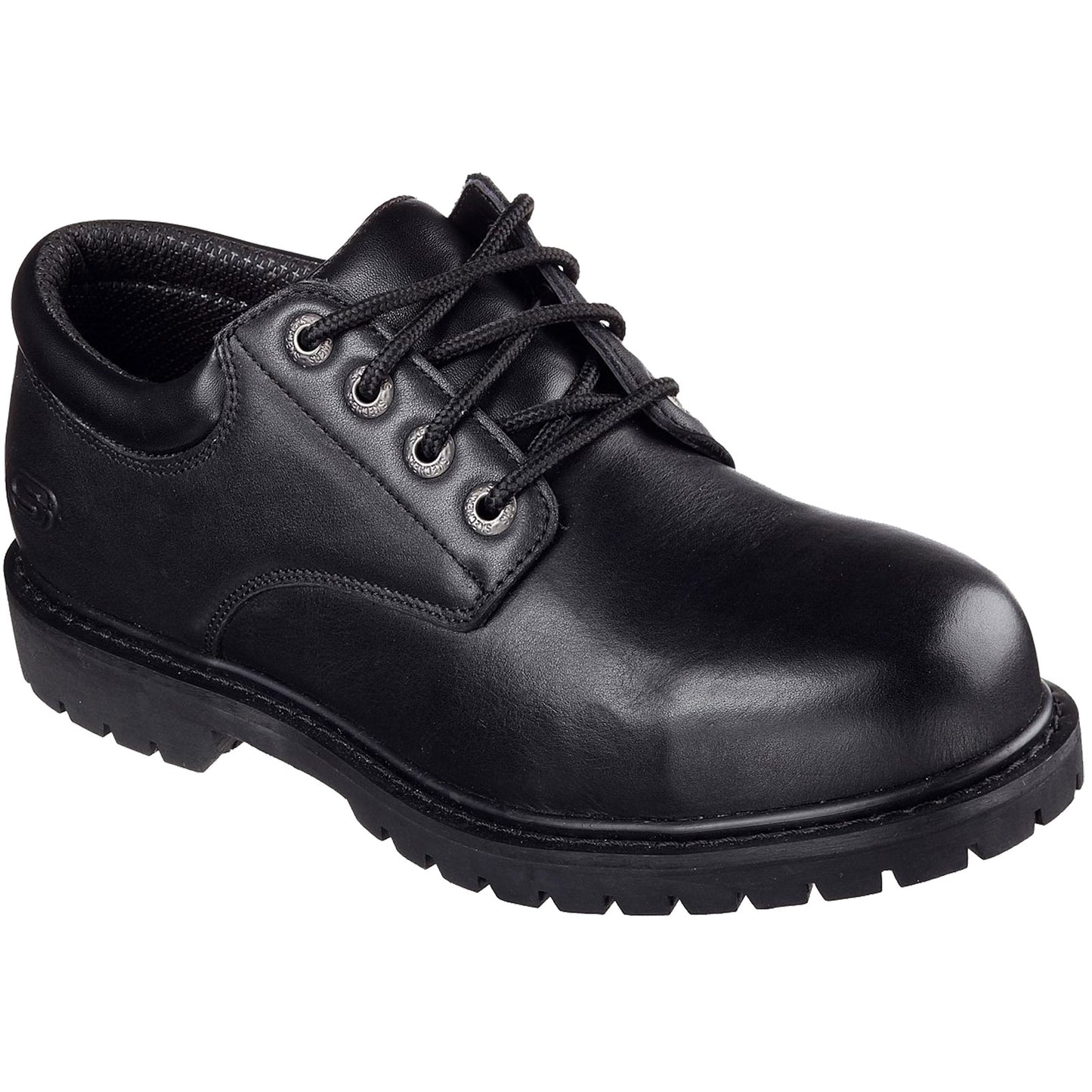 Mens Skechers Cottonwood Elks Black Slip Resistant Memory Foam Shoes 77041EC/BLK
