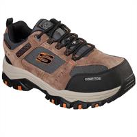Skechers Greetah Waterproof Composite Safety Shoes Brown Black 77183EC/BRBK