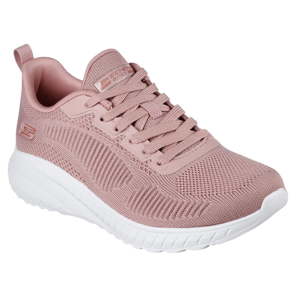 Skechers Ladies Bobs Squad Chaos Face Off Blush Trainers 117209/BLSH