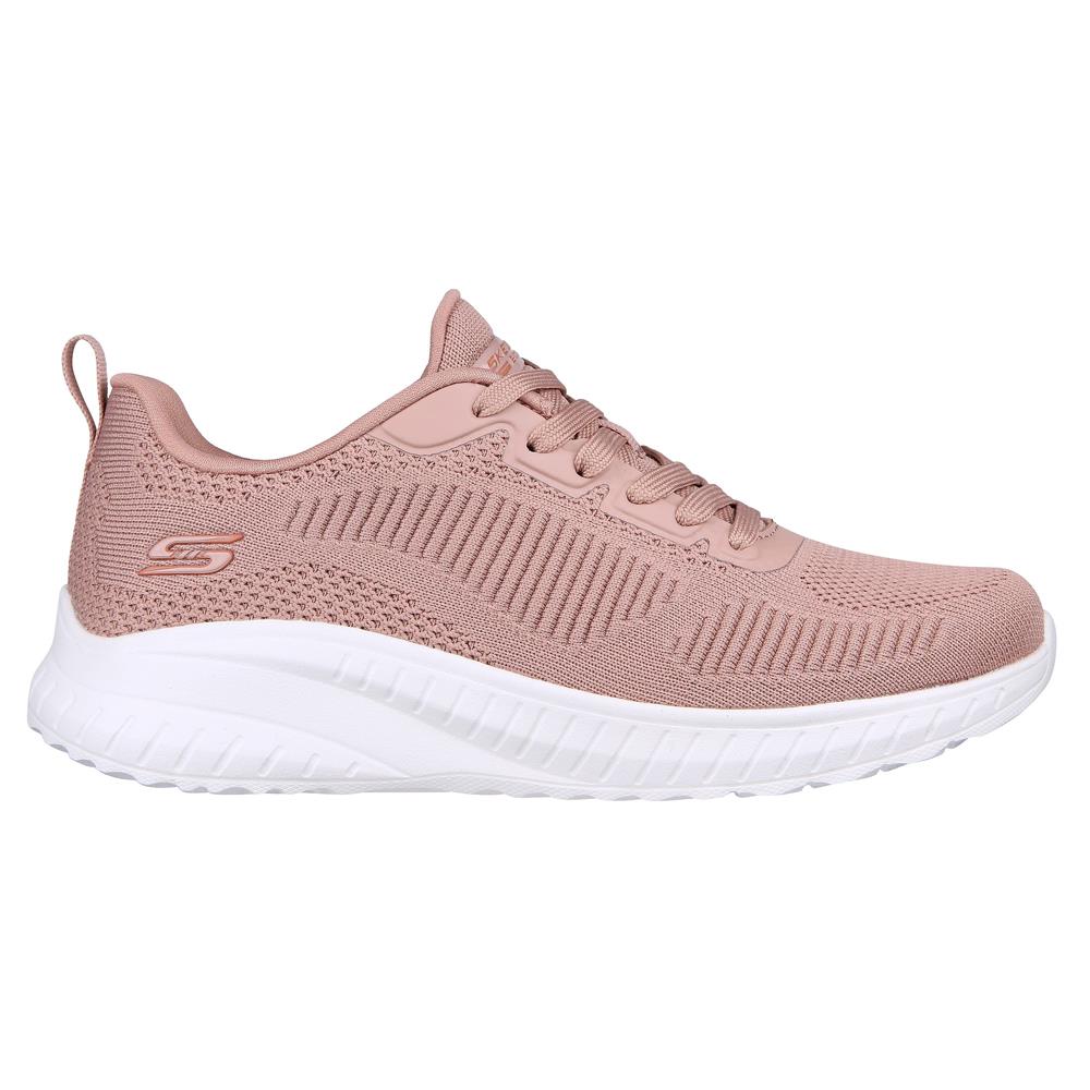 Skechers Ladies Bobs Squad Chaos Face Off Blush Trainers 117209/BLSH