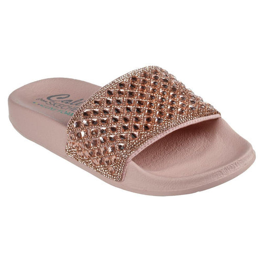 Skechers Ladies Pop Up Slide By Pink Slip On Vegan Slider Sandals 119319/PNK