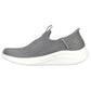 Skechers Ladies Ultra Flex 3.0 Smooth Step Grey Vegan Slip In Shoes