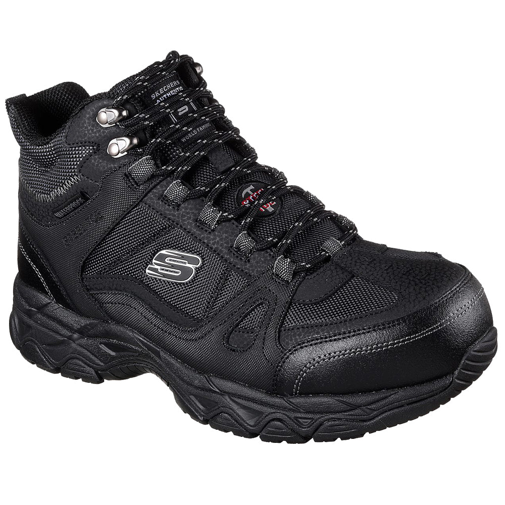 Skechers Ledom Waterproof Safety Steel Toe Cap Boots 77147EC BLK