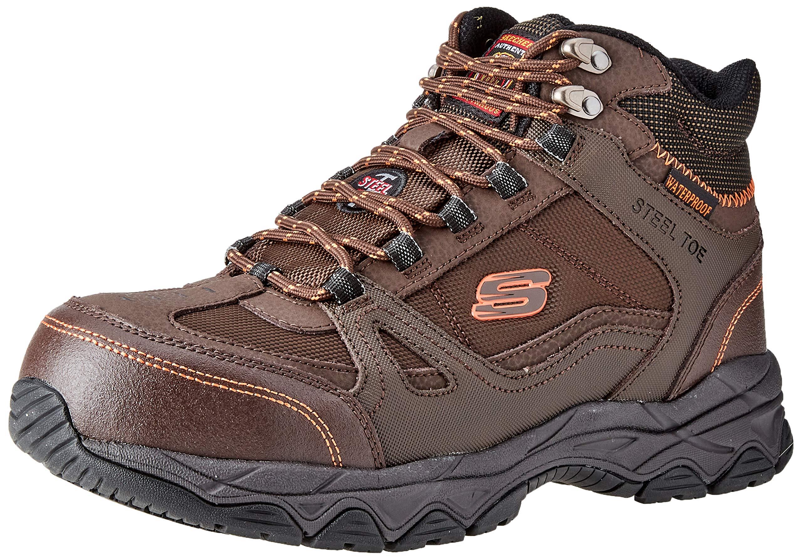 Skechers Ledom Waterproof Safety Steel Toe Cap Boots 77147EC BRN Hirst Footwear