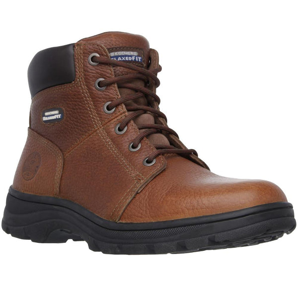 Skechers Men s Workshire Safety Steel Toe Cap Boots 77009EC Brown Hirst Footwear