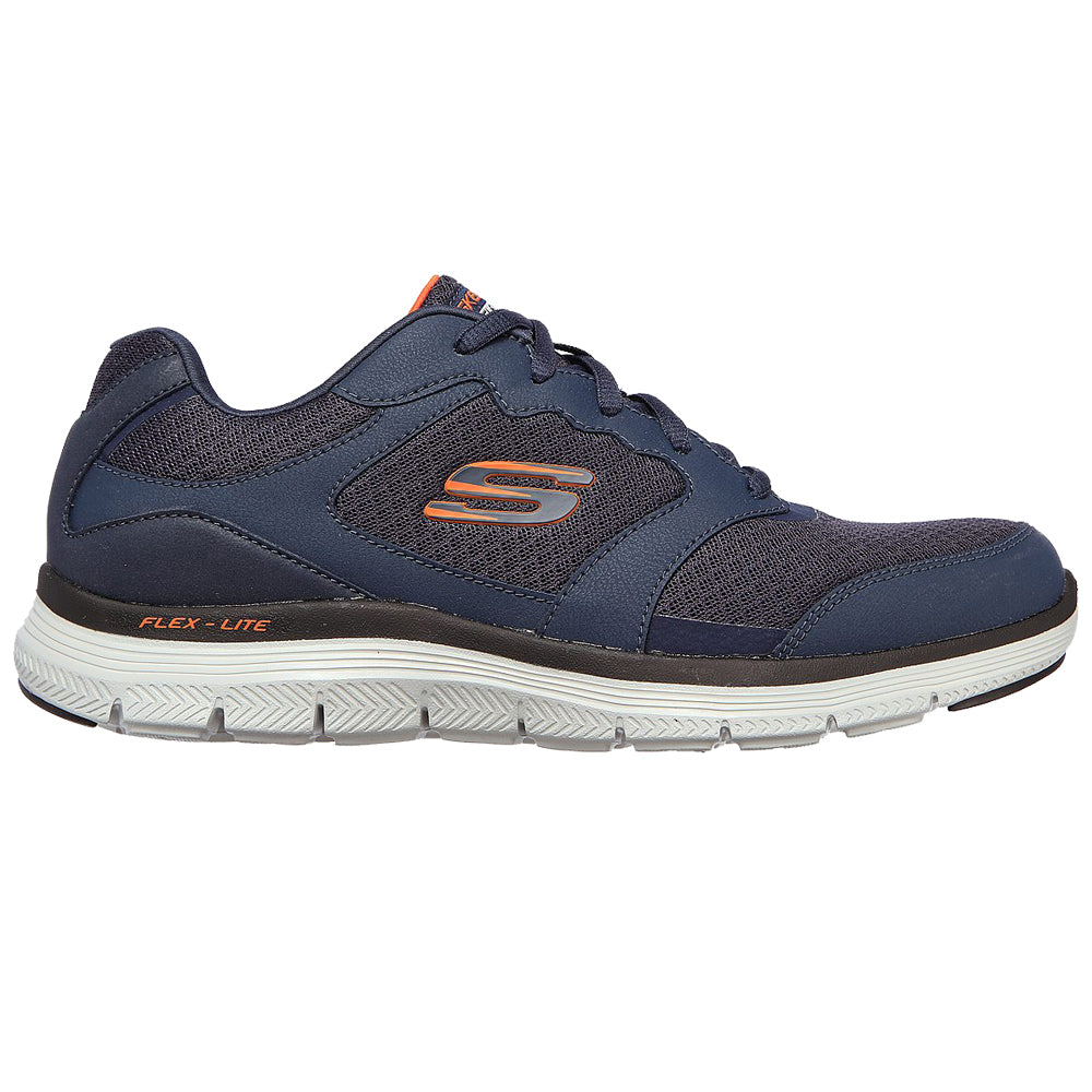 Skechers Mens Flex Advantage 4.0 Navy Lace Up Trainers 232225 NVY Hirst Footwear