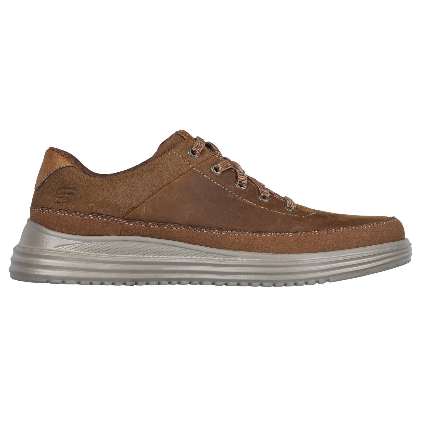 Skechers Mens Proven Aldeno Dark Brown Casual Lace Up Shoes