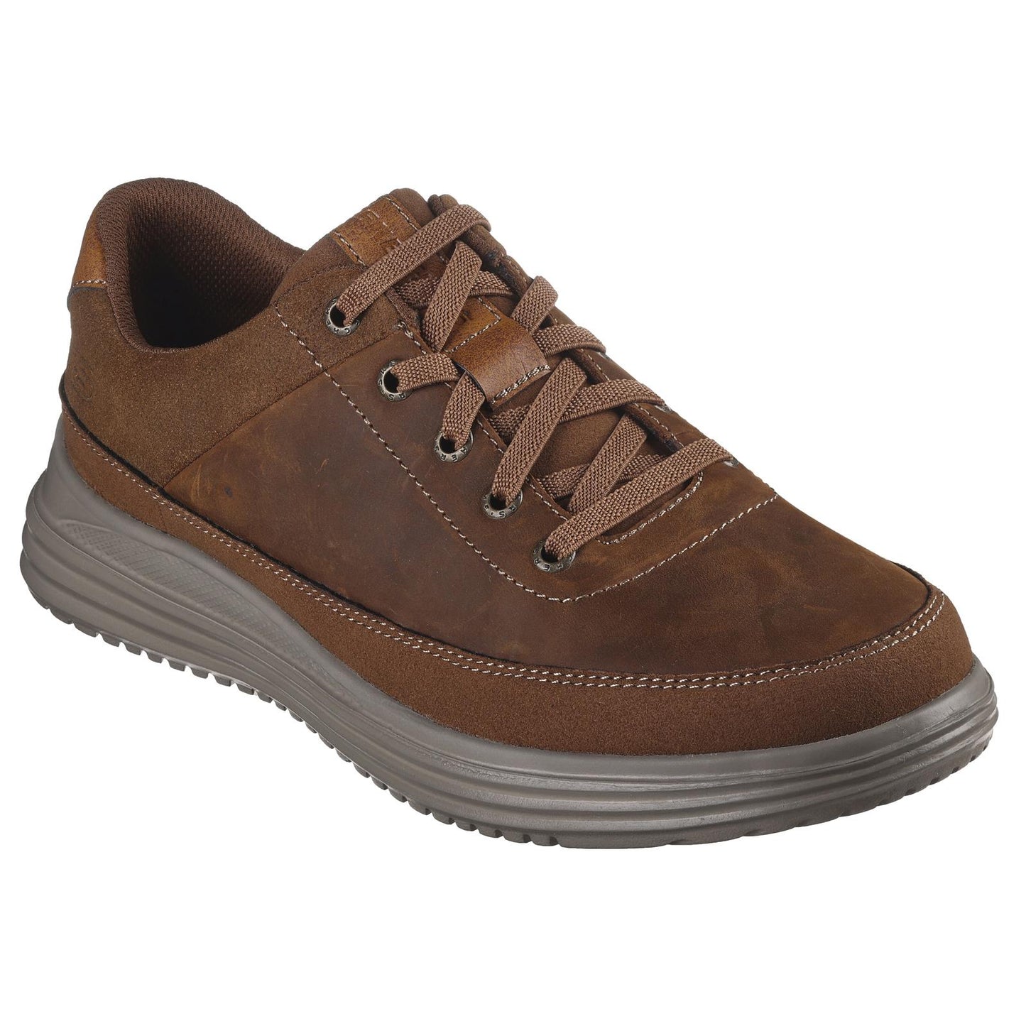 Skechers Mens Proven Aldeno Dark Brown Casual Lace Up Shoes