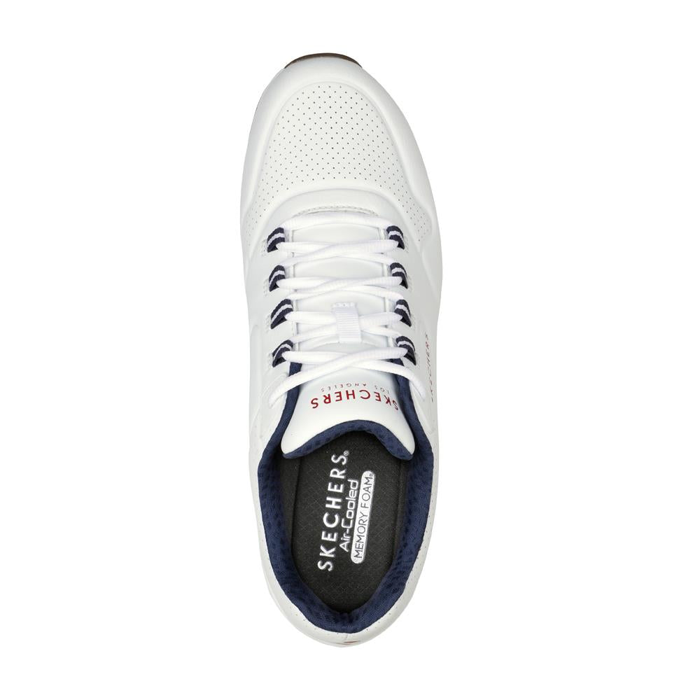 Skechers Mens Uno 2 White Trainer Shoes 232181/WNVR