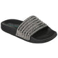 Skechers Pop-ups Rocker Glam Black Beach Sliders Sandals 119193 BLK