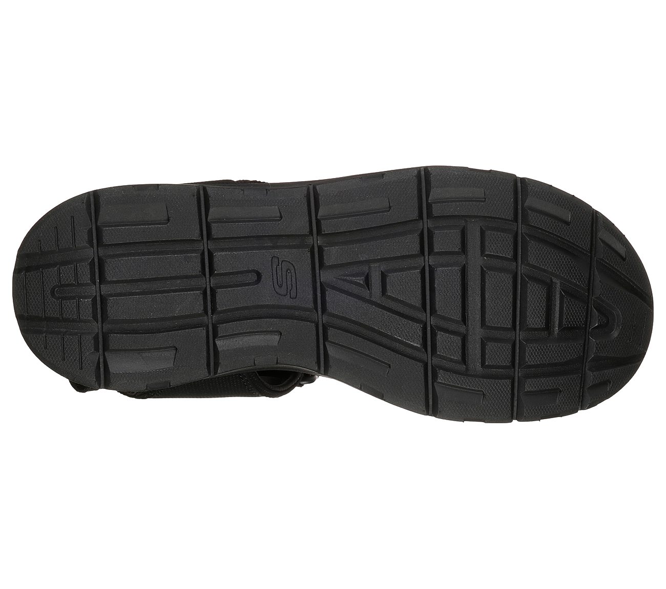 Skechers Relone Senco Black Memory Foam Adjustable Sports Sandals 66067/BBK