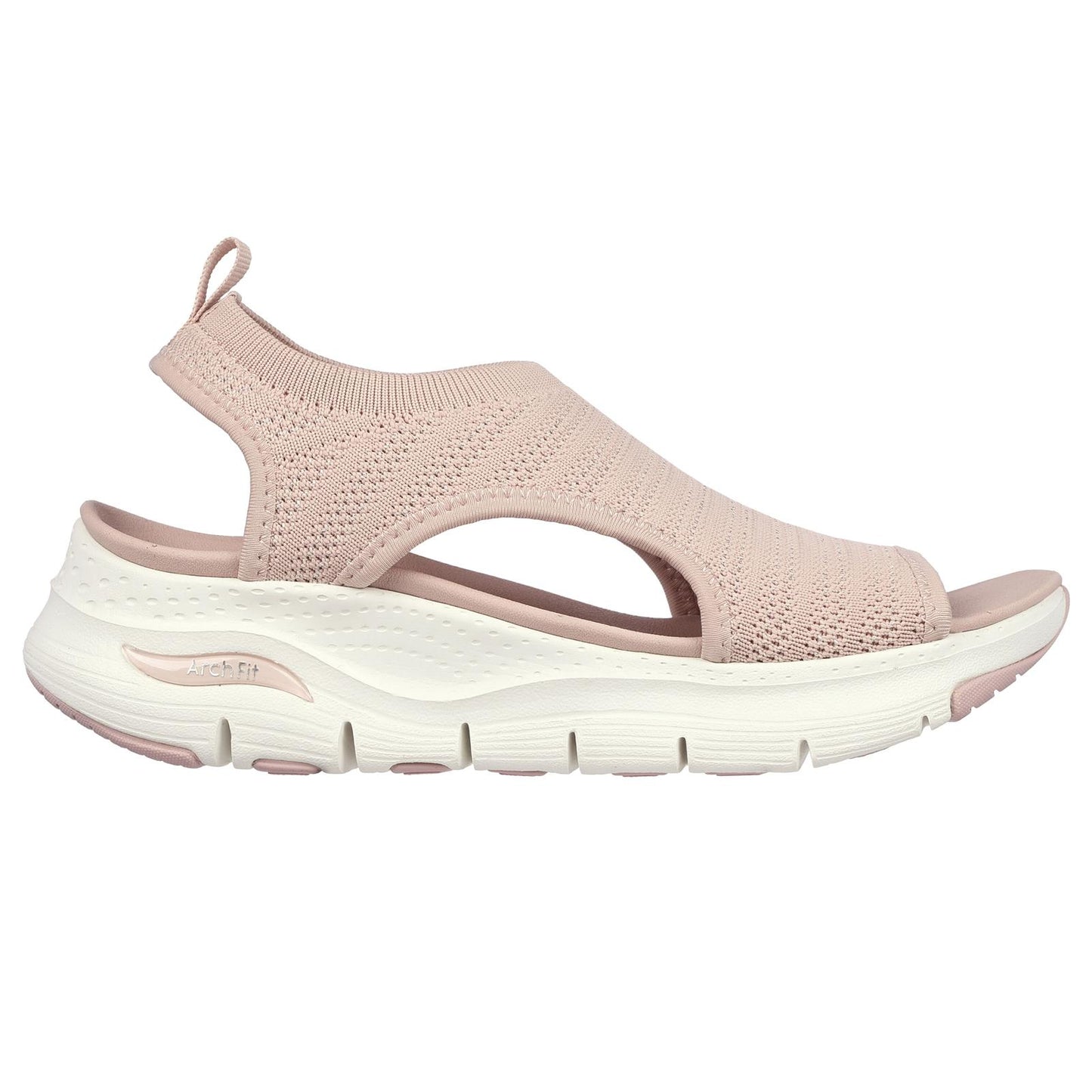Skechers Womens Arch Fit Darling Days Pink Blush Knitted Vegan Sandals