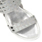 Ladies Lotus Zelland Grey Pewter Elastic Strap Wedge Sandals