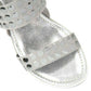 Ladies Lotus Zelland Grey Pewter Elastic Strap Wedge Sandals
