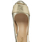 Lotus Ladies Stellar Gold Metallic Sling Back Peep Toe Dress Occasion Shoe