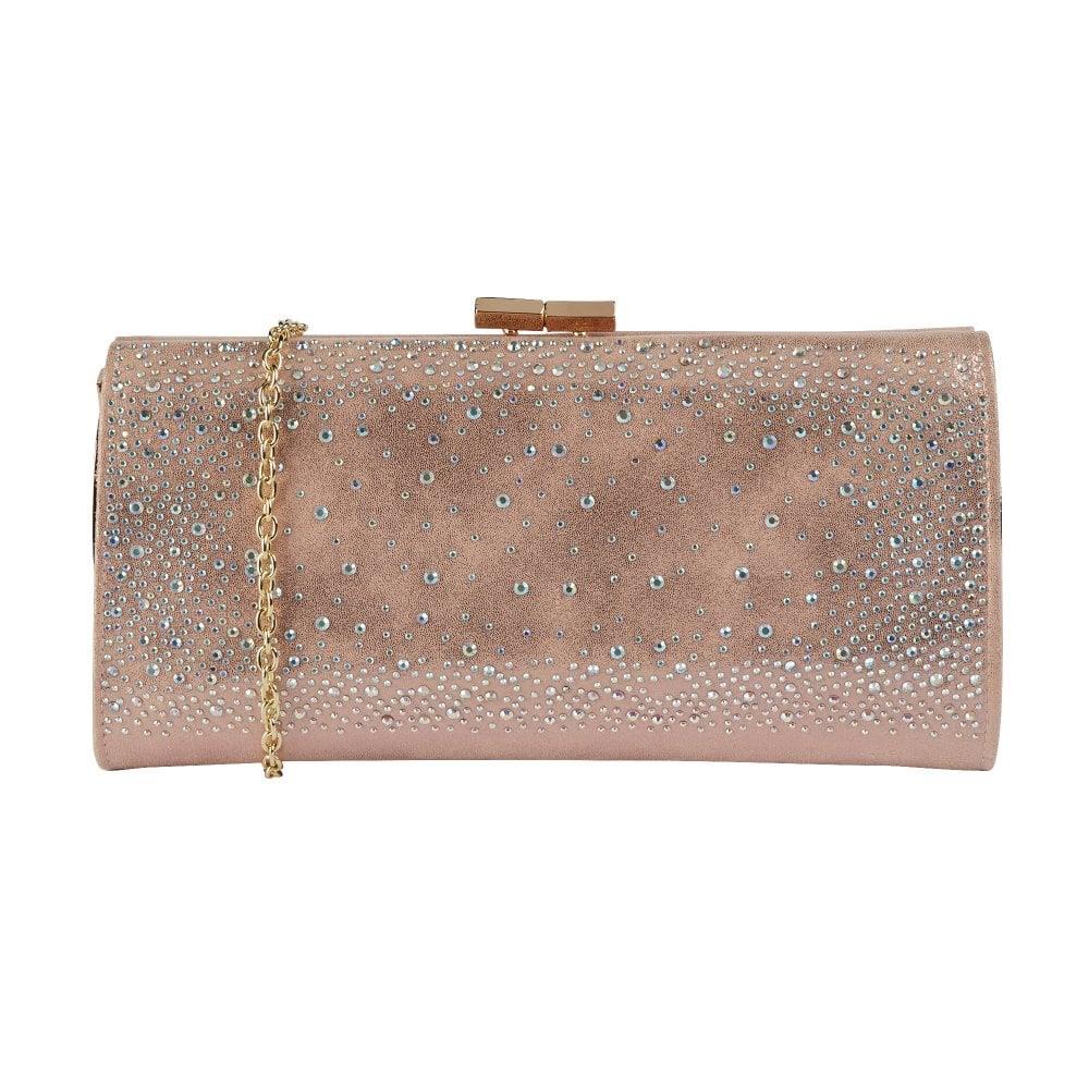 Lotus Chandra Pink Diamante Clutch/Shoulder Bag