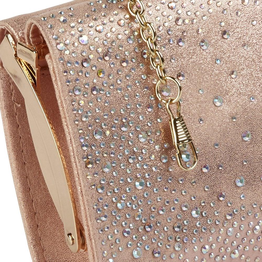 Lotus Chandra Pink Diamante Clutch/Shoulder Bag